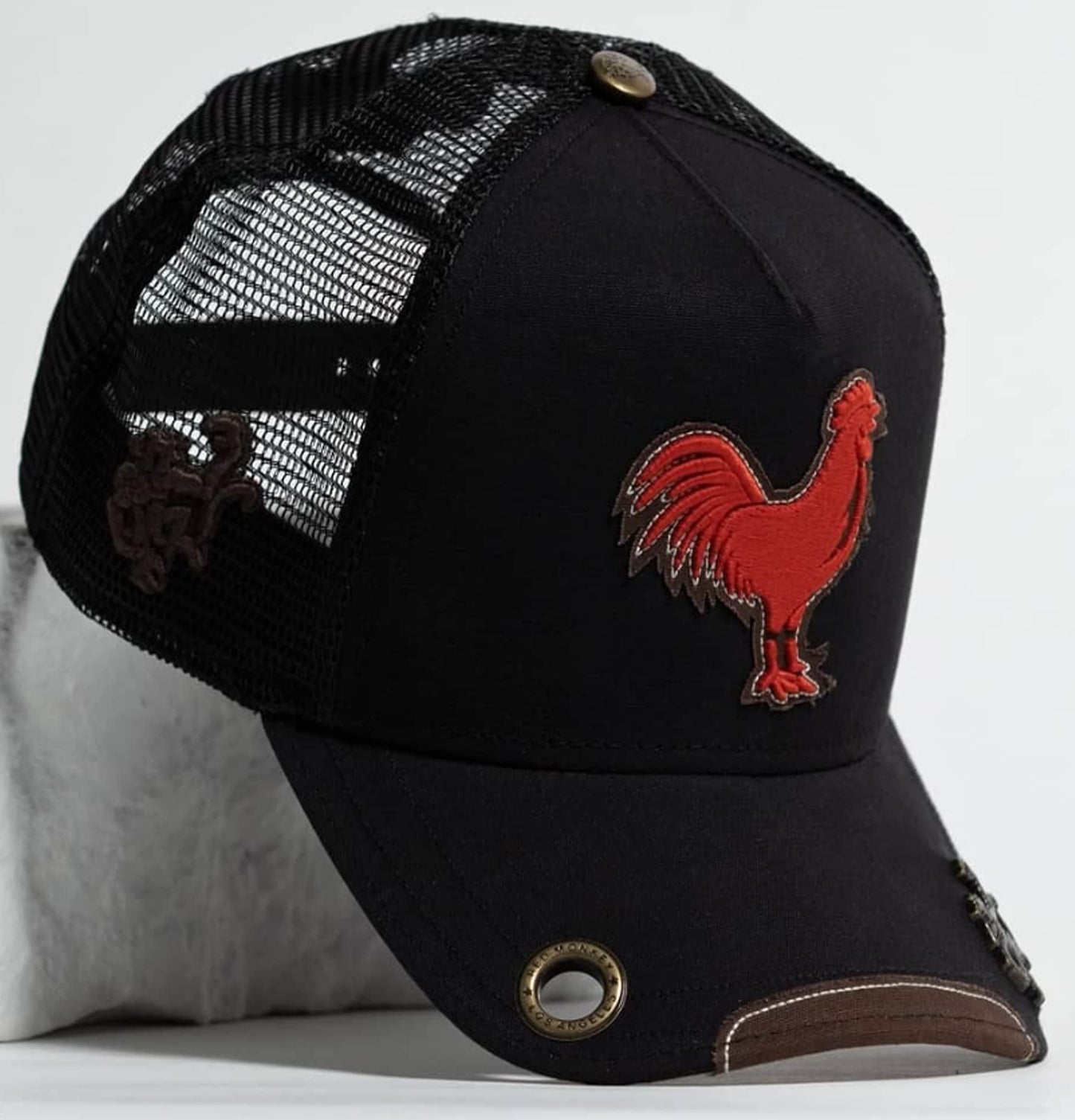 Red Monkey The Cock RM1387 Fashion Unisex Limited Edition Trucker Hat Cap | 2 Colors (Black)