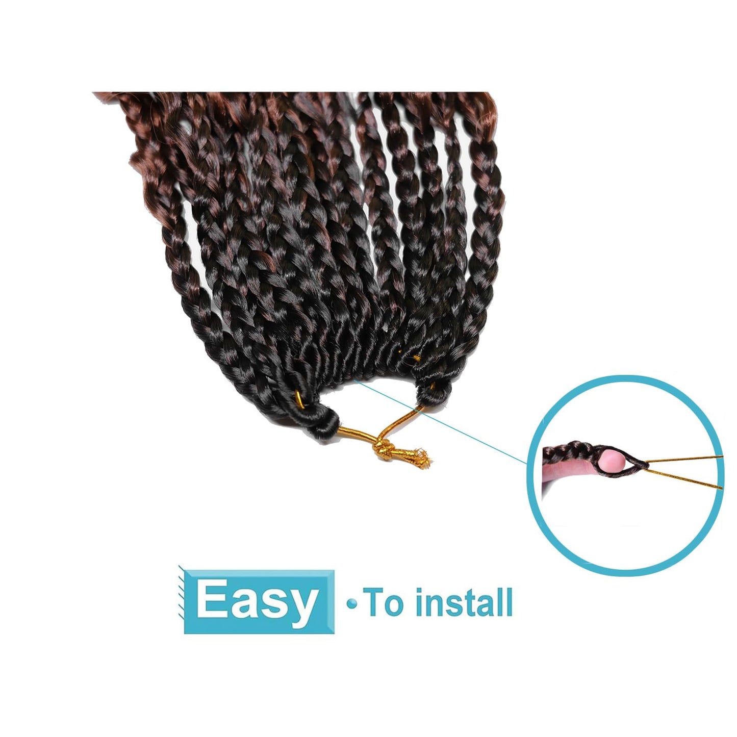 Goddess Box Braids Crochet Hair With Curly Ends 8 Packs-12 Inch Crochet Hair for Black Women Bohomian Crochet Box Braids (1b/30/27, 12inch)