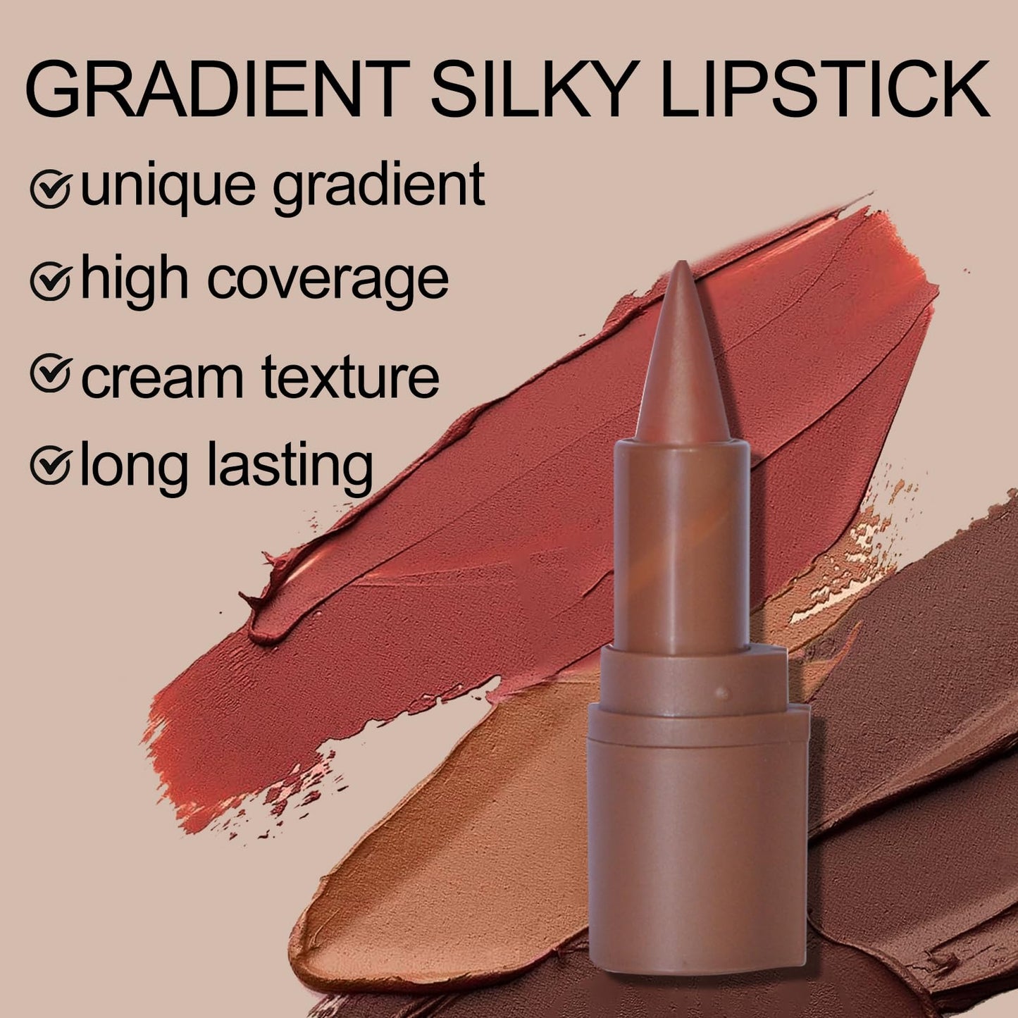 Erinde 2-in-1 Lip Liner and Lipstick Lip Combo Set, Matte Nude Dark Brown Red Lip Liner Creamy Lip Pencil Crayon, High Pigmented Long lasting Lipstick Makeup, 08# Dark