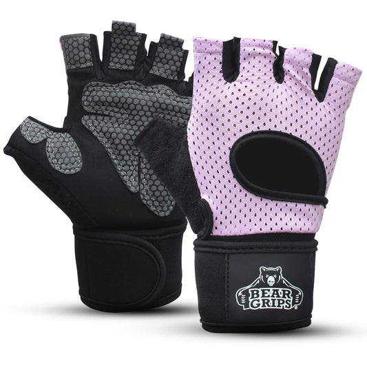 Bear Grips Weight Lifting Gloves for Men & Women | Half Finger Lifting Gloves | Full Finger Workout Gloves for Men | No Finger Exercise Gloves l Compression Weightlifting Gloves | Gym Gloves for Men