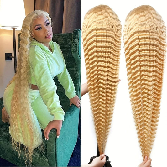 Habiliana 200% Density HD Blonde 613 Jerry Curly Wigs Human Hair Real Full Large Lace Space 4x4 Blonde 613 Jerry Curly Wigs Human Hair Pre Plucked For Black Women