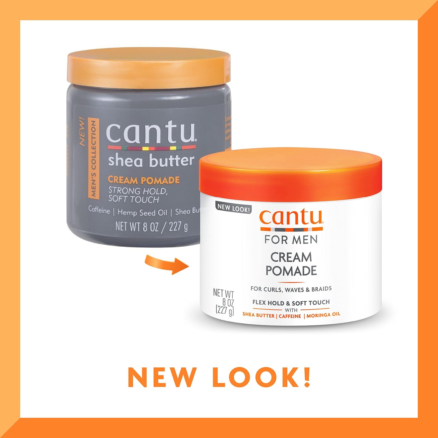 Cantu for Men Cream Pomade Flex Hold, 8 oz
