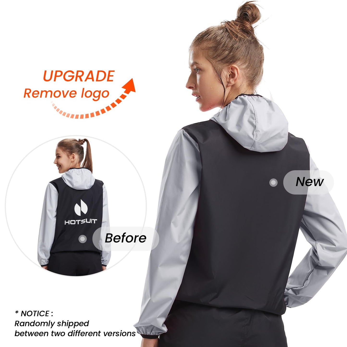 HOTSUIT Sauna Suit for Women Sweat Suits Gym Workout Exercise Sauna Jacket Zip, M