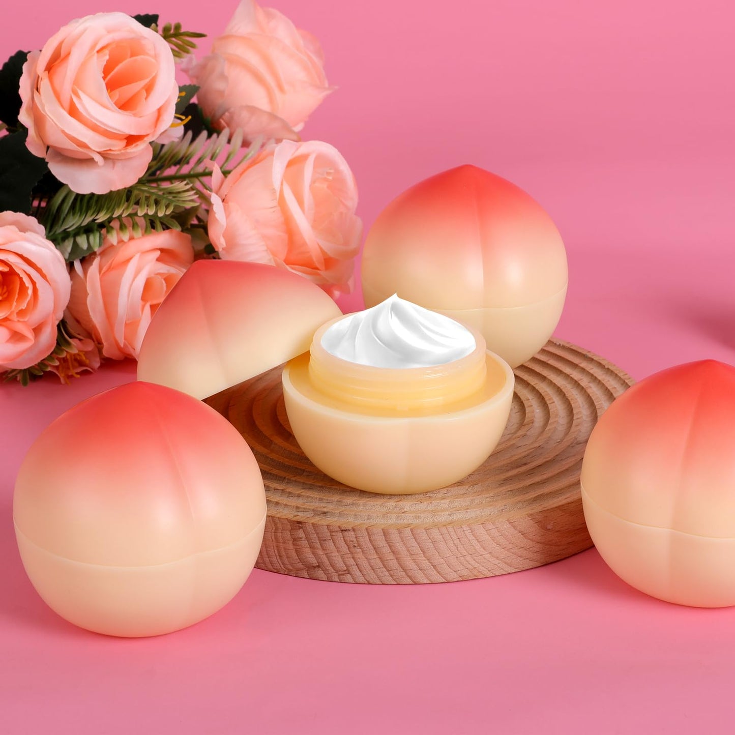 6 Pack Moisturizing Hand Cream Set, Easter Basket Stuffers, Mothers Day Gifts for Mom, Bulk Hand Lotion for Dry Cracked Hands, Teacher Appreciation Gifts and Nurses Week Gifts, 1.06 Oz (Peach)