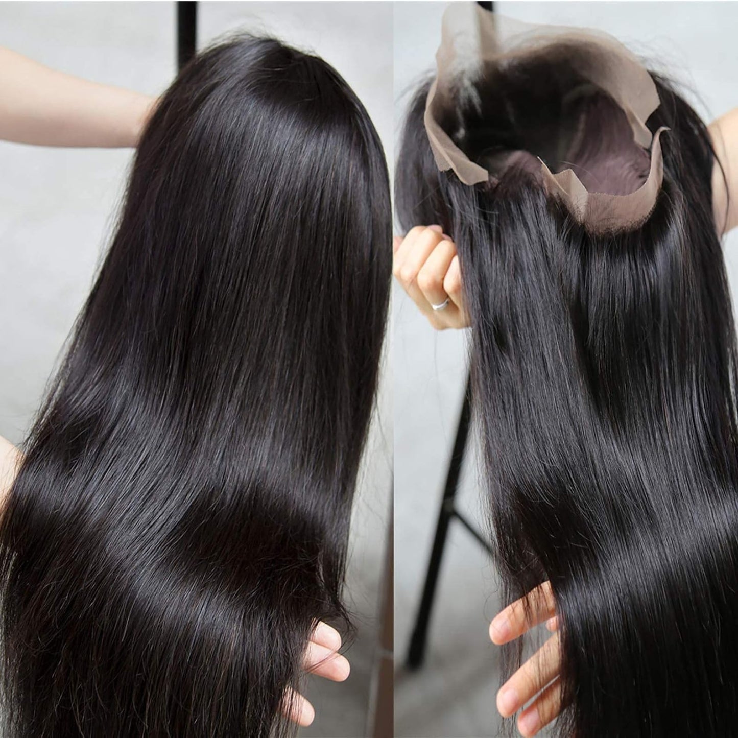 30 Inch Straight Lace Front Wigs Human Hair Pre Plucked 180% Density 13x4 HD Transparent Frontal Wigs Human Hair Straight Brazilian Virgin Wigs Human Hair Swiss Lace Front Wigs for Women (30 Inch)