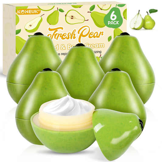 6 Pack Moisturizing Hand Cream Gifts Set, Easter Basket Stuffers, Bulk Hand Lotion for Dry Cracked Hands, Mothers Day Gifts for Mom, Teacher Appreciation Gifts and Bridal Shower Gifts, 1.06 Oz (Pear)