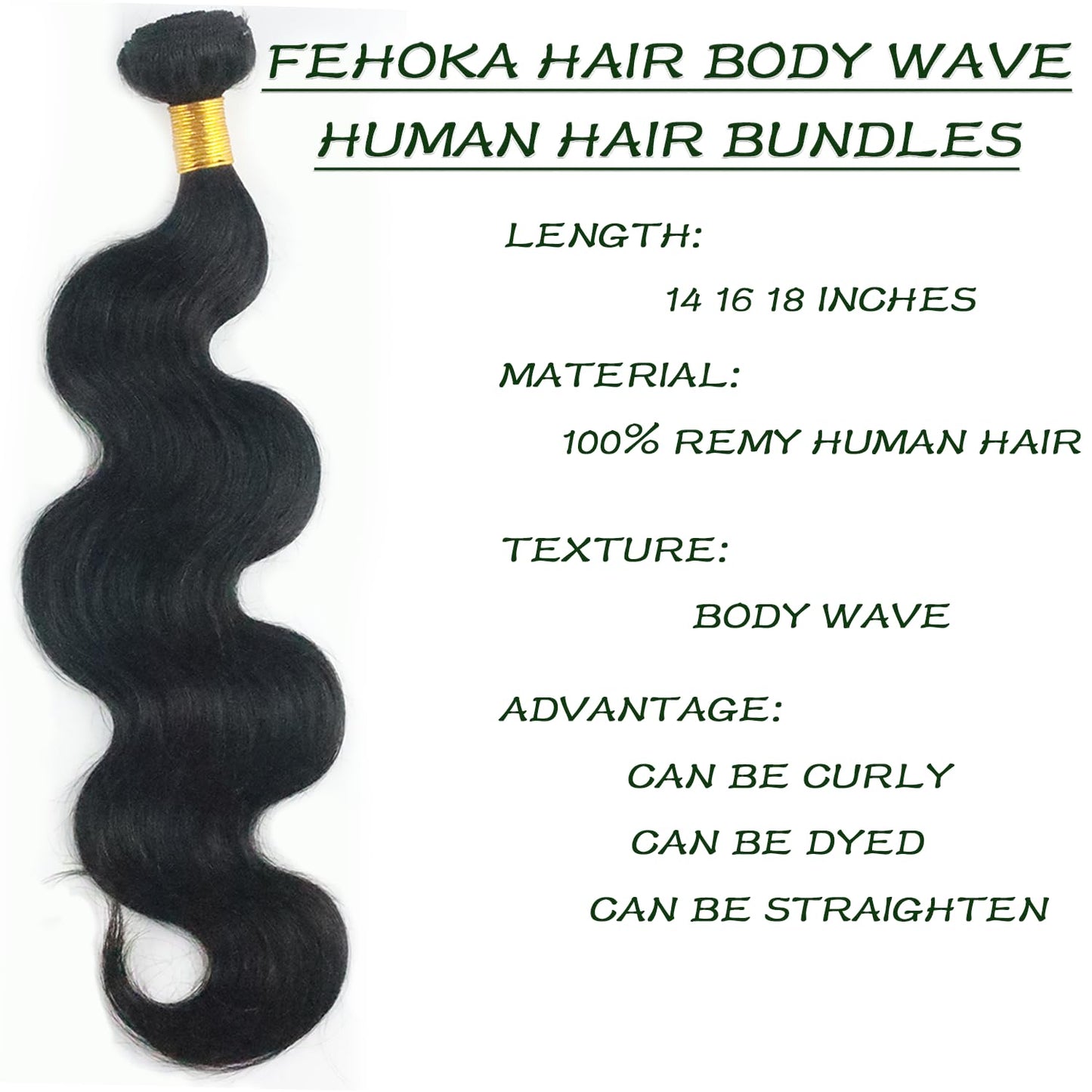 15A Human Hair Bundles Body Wave Hair 14 16 18 Inch 100% Unprocessed Brazilian Virgin Hair 3 Bundles Quick Weave Bundles Human Hair Natural Black (14 16 18,Body Wave 3 Bundles)