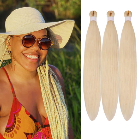 22Inch Blonde Braiding Hair Pre Stretched Braids Hair Extension for Braiding