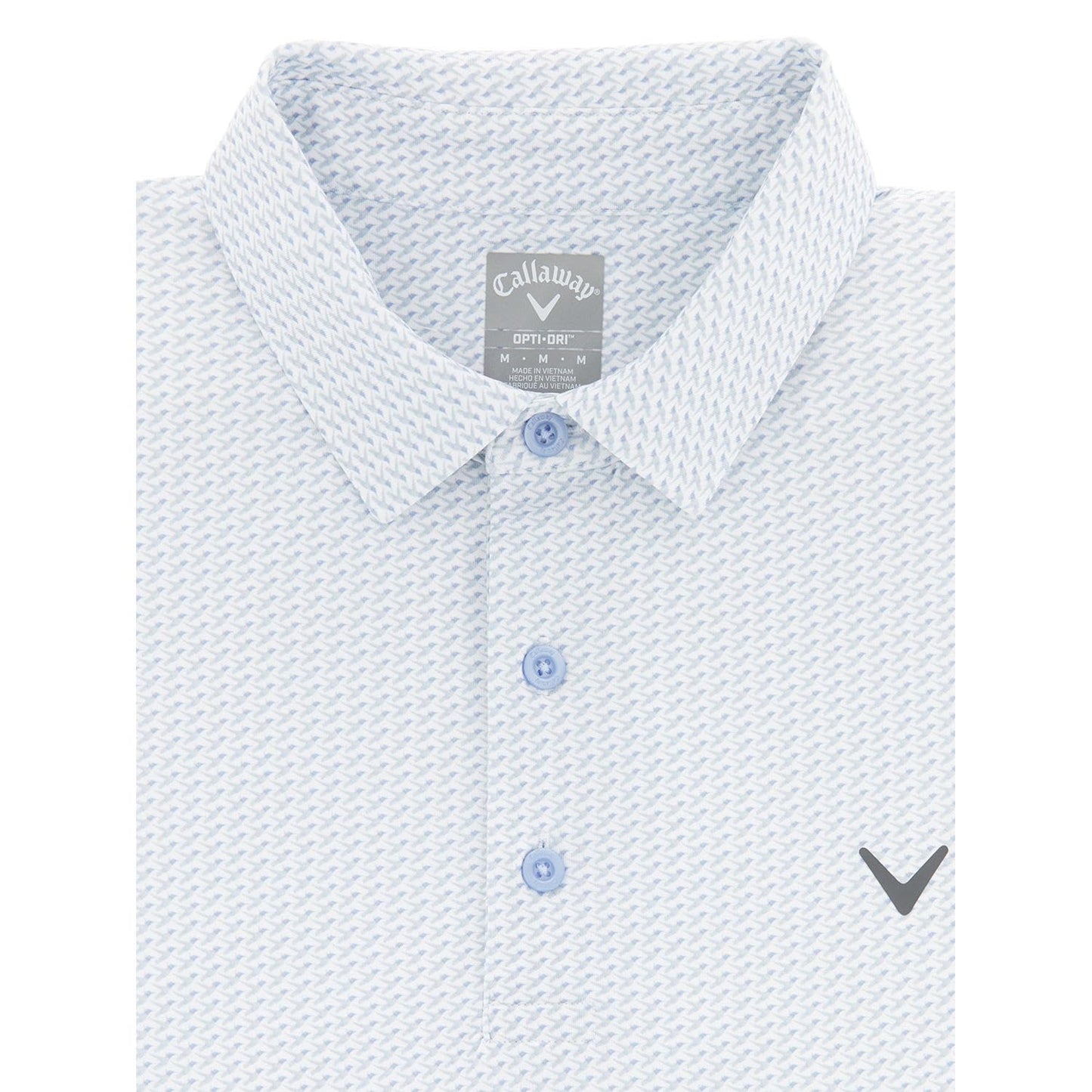 Callaway Men's Performance Short Sleeve Golf Polo (XX-Large, White Chambray)
