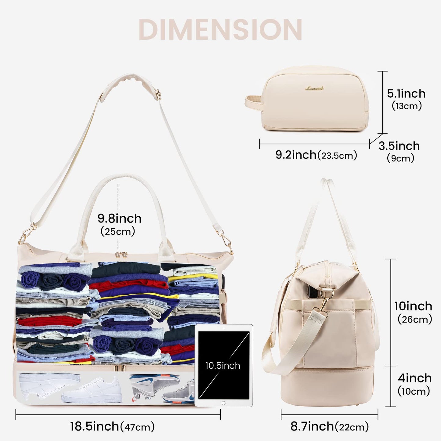 Gym Bag LOVEVOOK Travel Duffel Bag with USB Charging Port,Weekender Bags for Women with Shoe Compartment,Carry on Overnight Bag with Toiletry Bag,Hospital Bags for Labor and Deliver