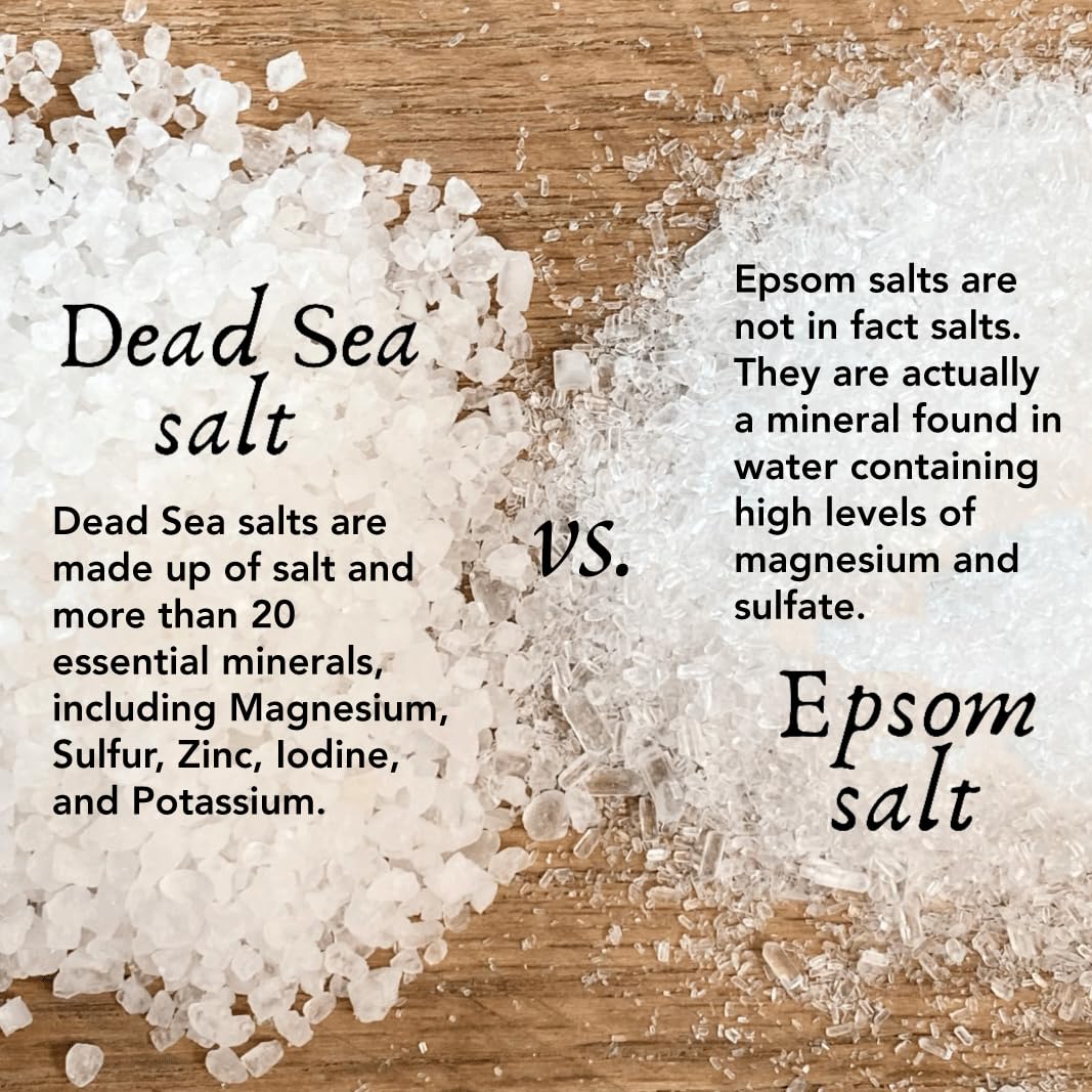 100% Pure Dead Sea Mineral Bath Salt Fragrance Free 6 Pack 2.5 oz Single Use Packets with Magnesium, Sulfur and 21 Essential Minerals. All Skin Types, Problem Skin. Natural, Therapeutic.