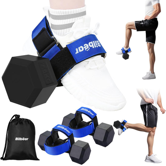 2Pcs Tibialis Trainer Strap for Shin Splint Relief Exercises,Adjustable Ankle Strap Dumbbell Attachment for Hip Flexor Raises,Dumbbell Attachment for Feet Relieve Leg Pain Increase Range of Motion