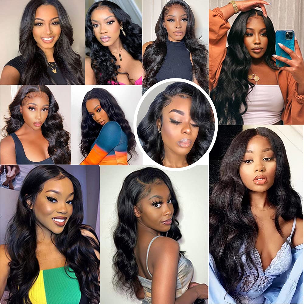UDesire 12A Grade Brazilian Body Wave Human Hair Bundles Weave Hair Human Bundles Brazilian Virgin Hair For African Americans Women 3 Bundles Total 300g/10.5oz 16 18 20inch