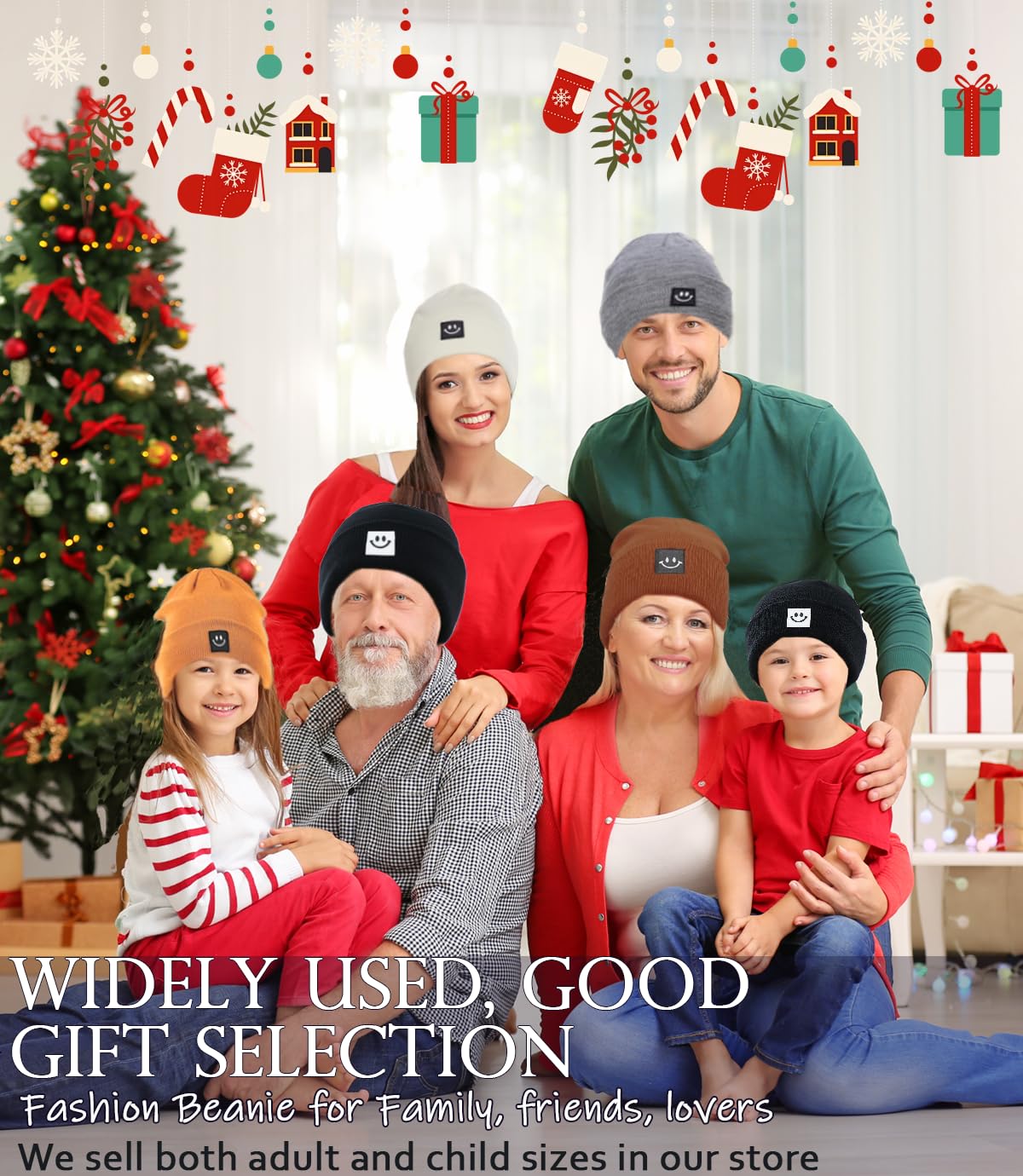 KMOLY Beanie Hat for Men Women 3 Packs, Thick Knit Winter Hat Soft Warm Cuffed Beanies Bulk Skull Cap Unisex Slouchy Ski Watch Cap