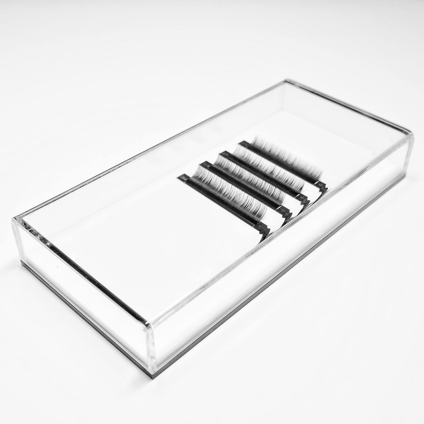 Acrylic Lash Tile Storage Box With Cover - Washable and Reusable - Perfect for Classic, Volume, and Mega Volume Lashes