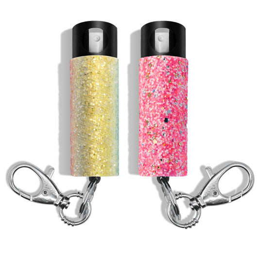 Guard Dog Security Bling it On Pepper Spray, Keychain with Safety Twist Top, Mini and Easy Carry, Lightweight and Fashionable, Maximum Police Strength OC Spray, 16 Feet Range, 0.5 fl oz