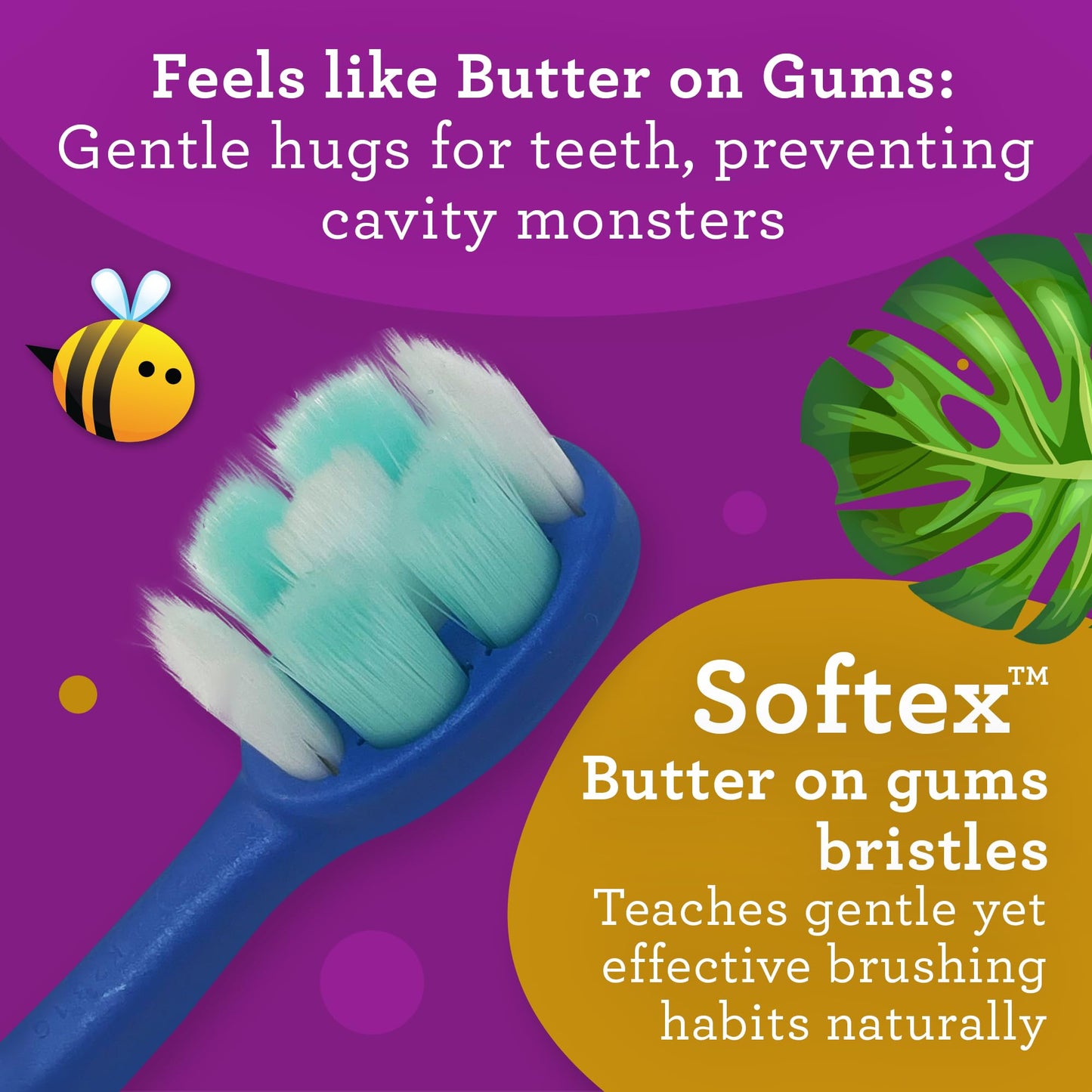 GuruNanda Kids Toothbrush 4 Pack Extra Soft Bristles Age 3+ & Toddler Toothbrush 2 Pack Soft Bristles Age 2+