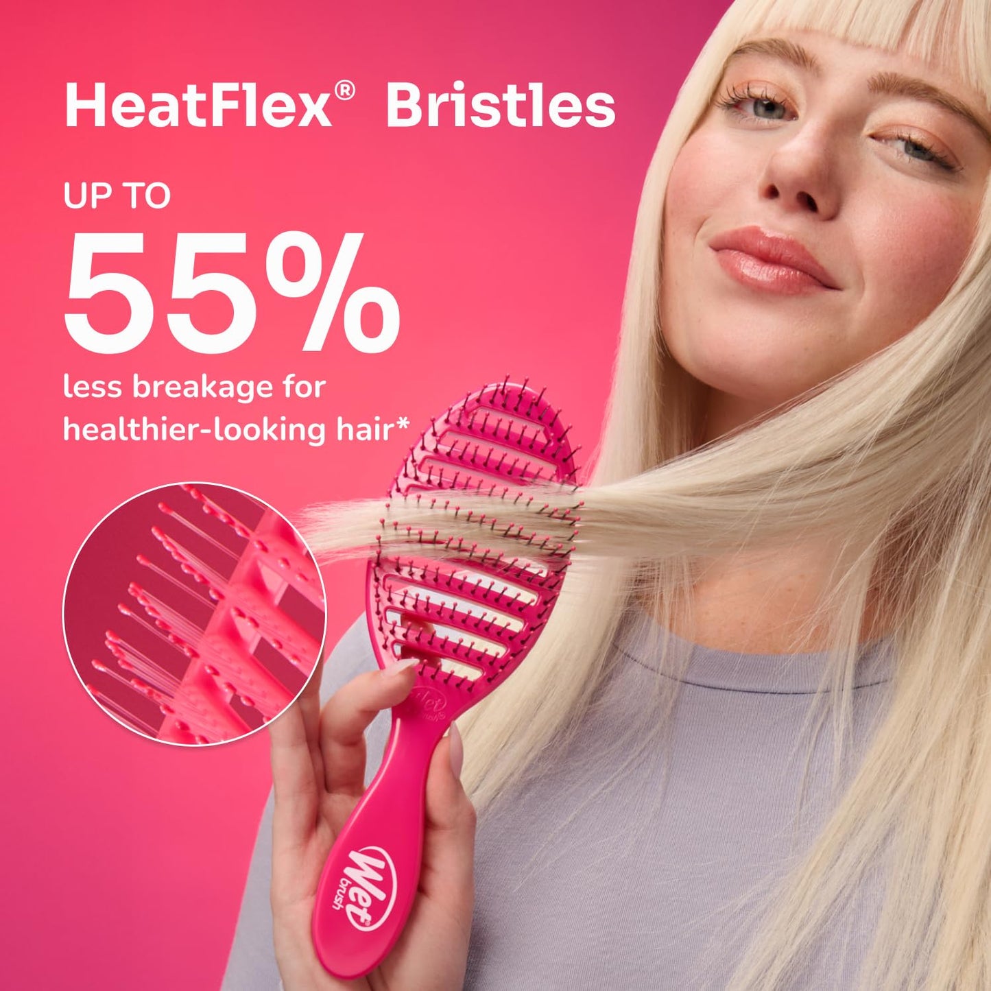 Wet Brush Paddle Detangler Hair Brush, Sky, Ultra-Soft IntelliFlex Bristles with AquaVent Design, Great For Treatment & Mask Application, Women, Men, Wet, Dry and Damaged Hair