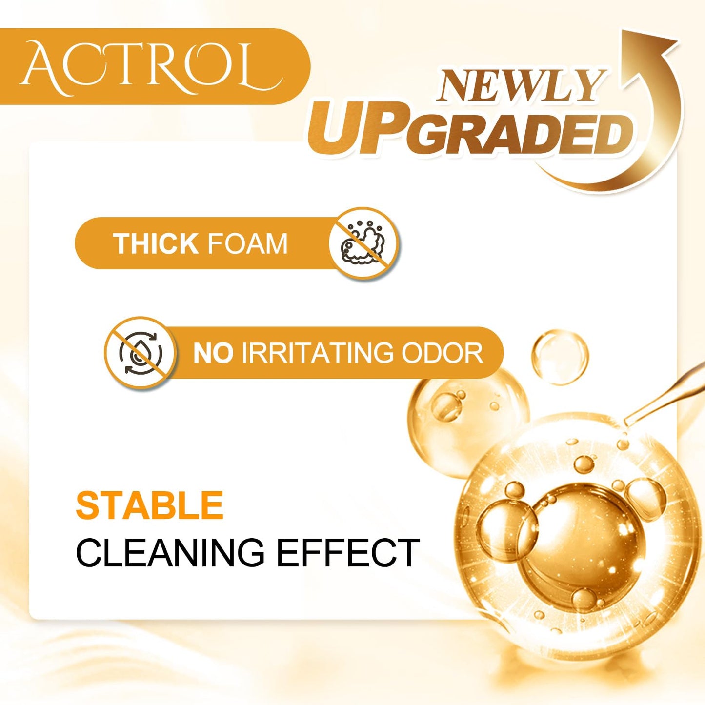 ACTROL Eyelash Extension Cleanser Unscented 2L Natural Lash Extension Shampoo Professional Eyelid Foaming Cleanser Paraben & Sulfate Free Non-lrritating with Salon and Home Care