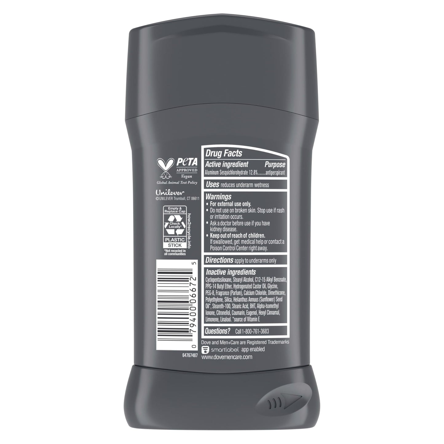 Dove Men+Care Extra Fresh Men's Antiperspirant Deodorant Stick Extra Fresh With 72-hour sweat & odor protection with 1/4 Moisturizing Cream & Long-lasting Citrus Scent 2.7 oz