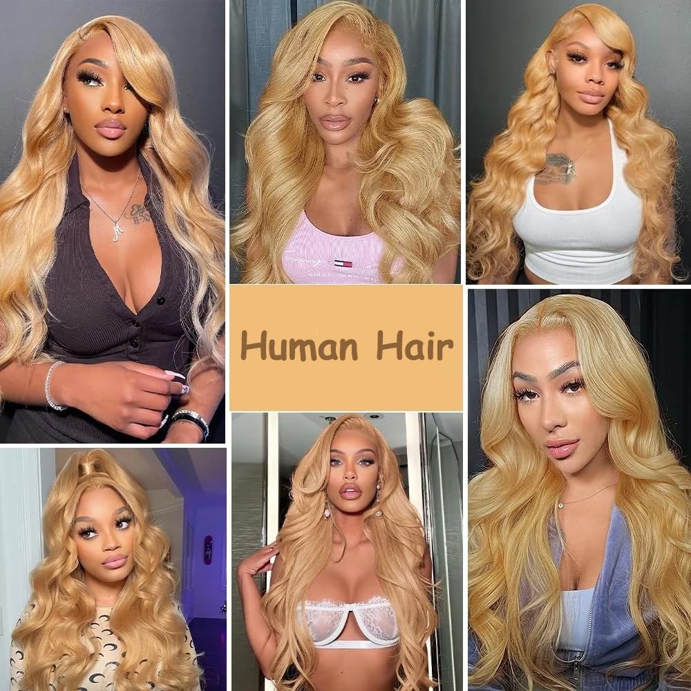 34 34 Inch Color 27 Blonde Bundles 27 Body Wave Bundles Human Hair Unprocessed Brazilian Remy Hair 2 Bundles Honey Blonde Body Wave Bundles Double Weft 27 Bundles Hair Weave