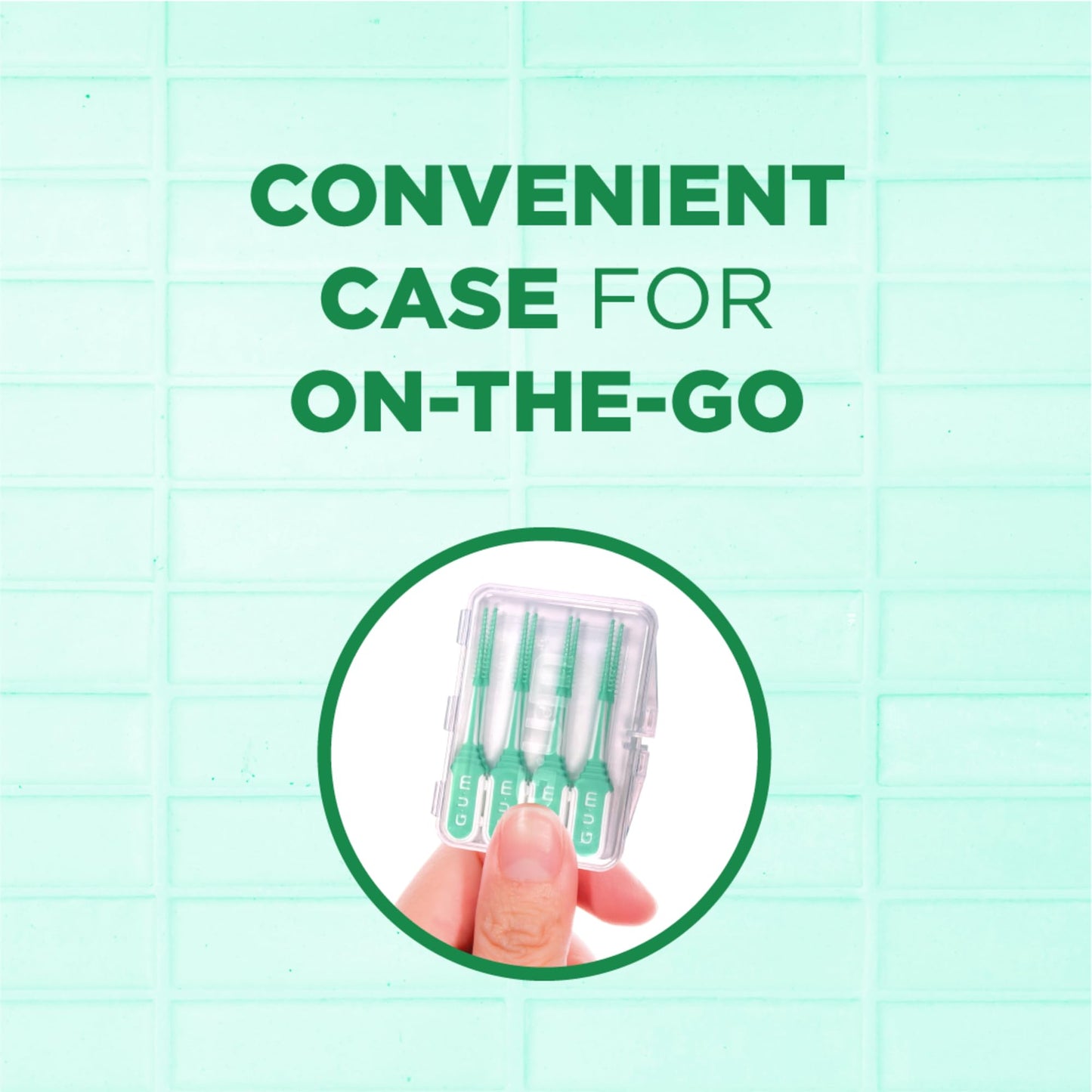 GUM Soft-Picks Comfort Flex, Easy to Use Dental Picks for Teeth Cleaning Health, Disposable Interdental Brushes with Convenient Carry Case, Dentist Recommended Dental Picks, Mint, 80 Count