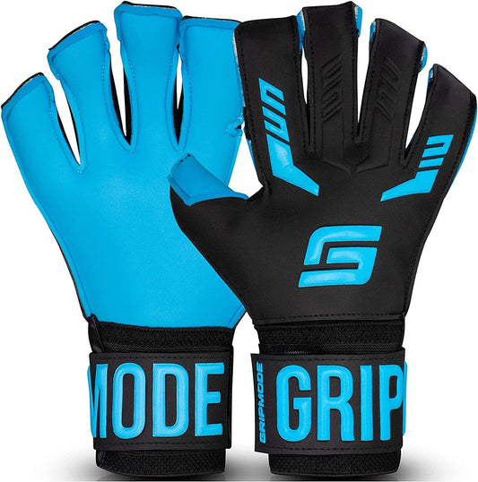 GRIPMODE Aqua Junior Goalkeeper Gloves Children with Fingersave I Goalkeeper Gloves with Individual Removable Finger Protection I Football Goalkeeper Gloves with Latex Coating for Good Grip I Size 4-6