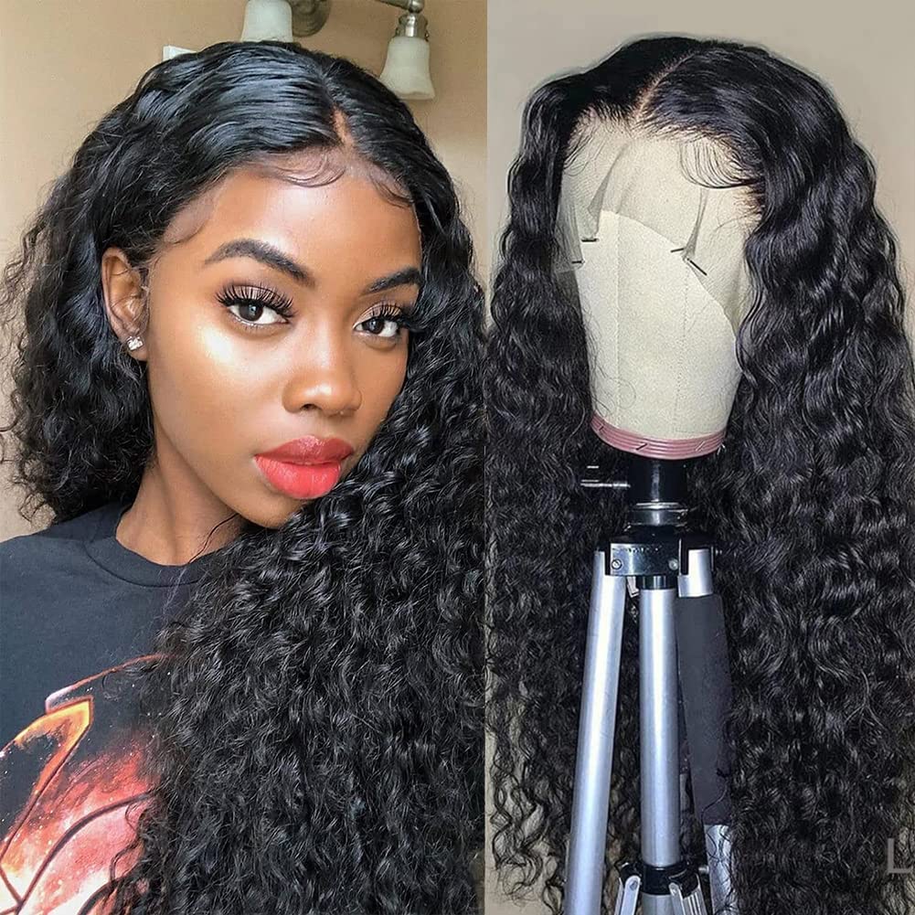 Adronitie Lace front wig human hair (Black, 20inch)