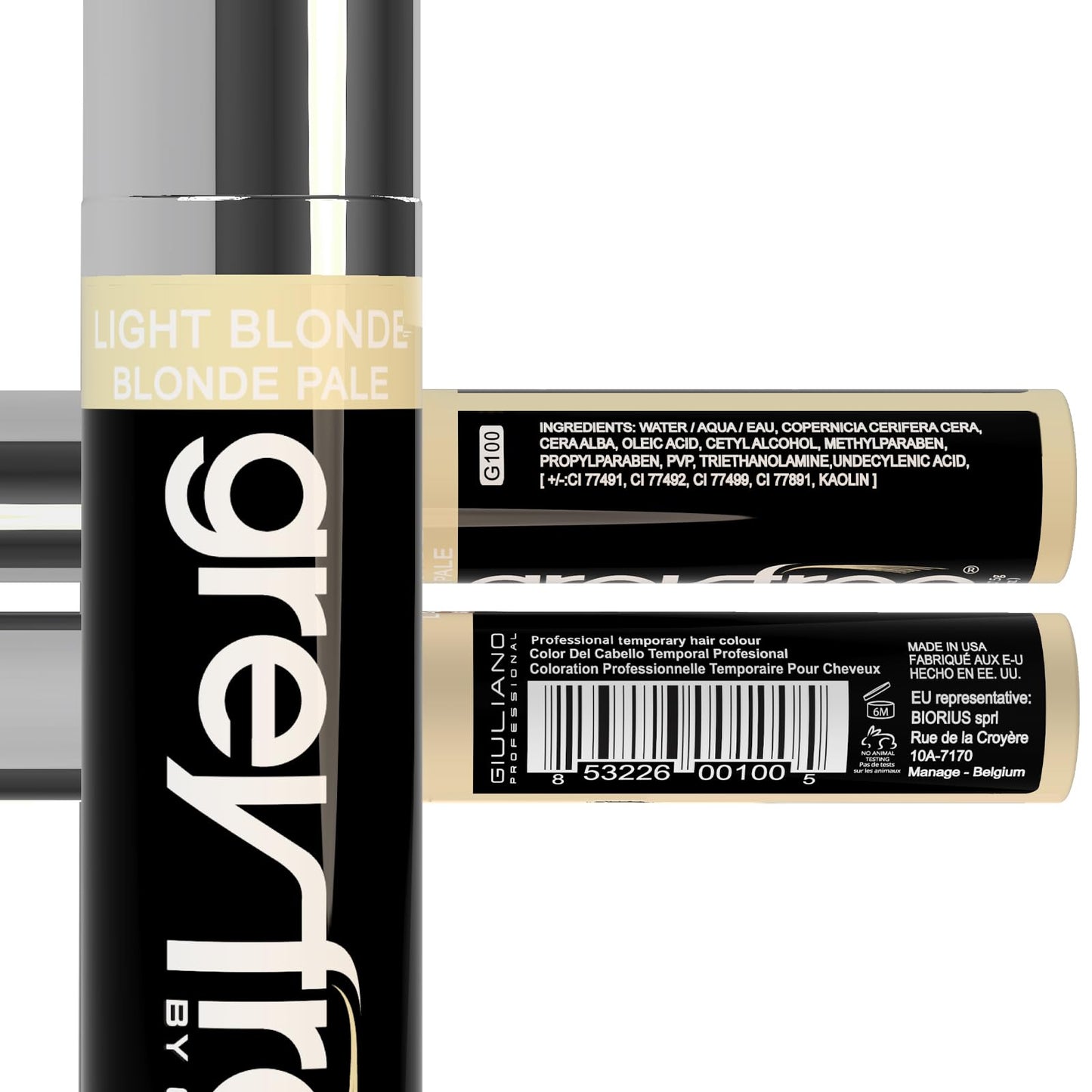 Greyfree Instant Root Touch Up Hair Mascara Light-Blonde Temporary Gray Roots Concealer Not for concealing dark regrowth 100% gray root coverage