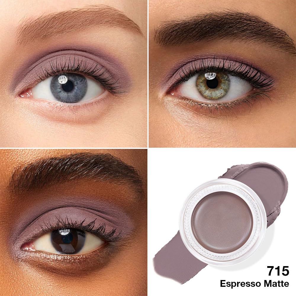 evpct Single Cream Eye Shadow Makeup Pallette Brightener, Espresso Coffee Brown Matte Highly Pigmented Monochrome Mini Eyeshadow Palette, Natural, Waterproof, Blendable, sombras en crema para ojos 715