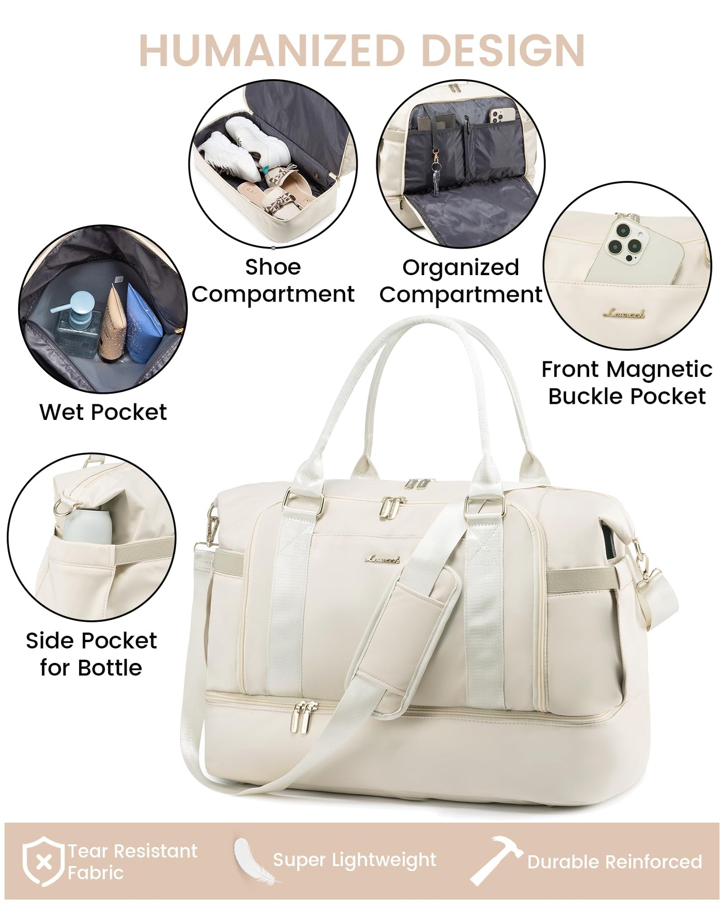Gym Bag for Women LOVEVOOK Travel Duffel Bag with USB Charging Port,Weekender Bags for Women with Shoe Compartment,Carry on Overnight Bag with Toiletry Bag,Hospital Bags for Labor and Deliver
