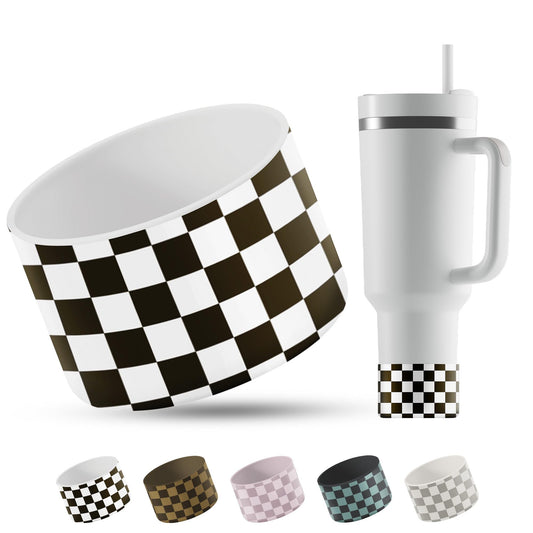 REUZBL Checker Silicone Bottle Boot Sleeve for Stanley Tumblers 20-40oz, Hydro Flask Tumblers, Simple Modern Tumblers, Iron Flask Tumbler, Similar Tumblers, Tumbler Water Bottle Accessory