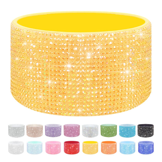 WORBSS Diamond Glitter Silicone Boot for Stanley Cup 40oz Tumbler & Simple Modern 30-40oz Trek Tumbler Accessories for 2.8-2.9 inch Trapezoidal Cylinder Base Water Bottles Bottom Anti-Slip Sleeve