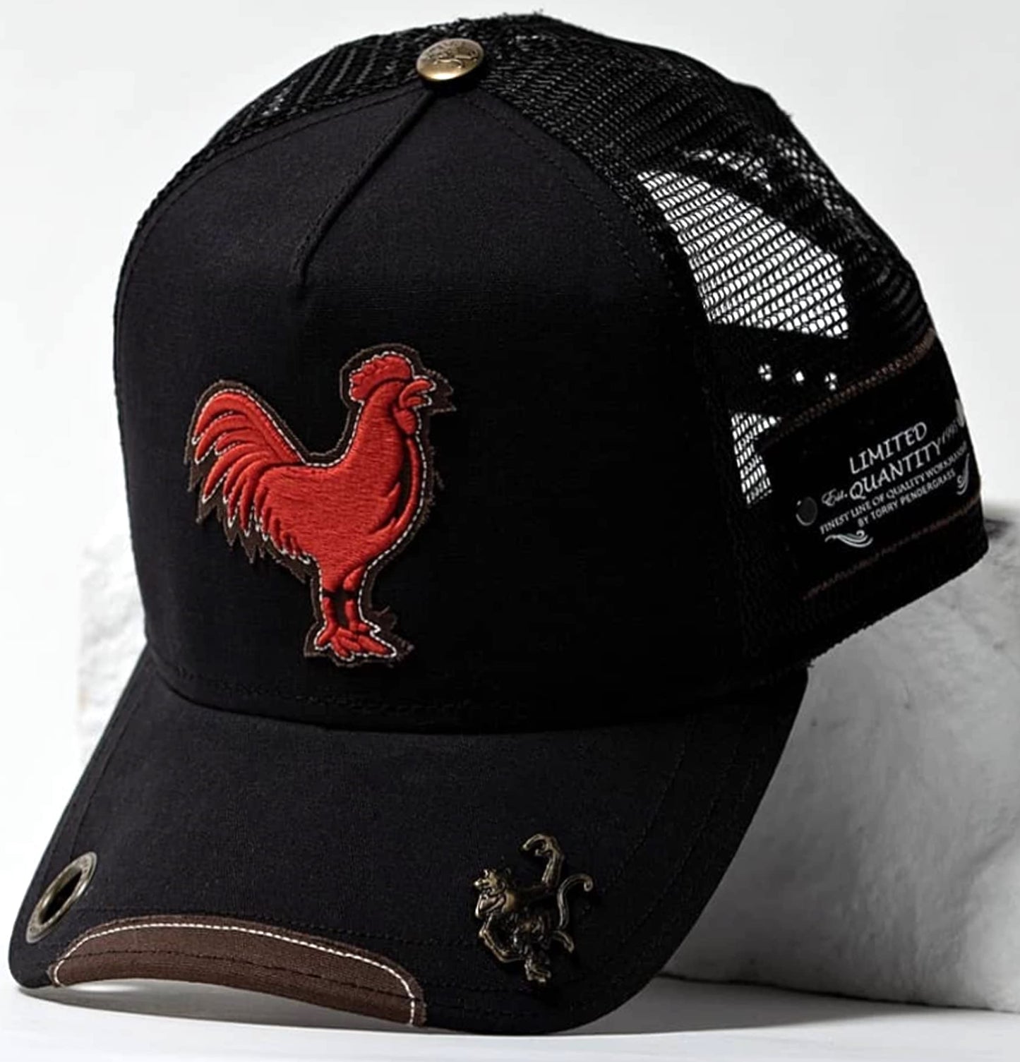 Red Monkey The Cock RM1387 Fashion Unisex Limited Edition Trucker Hat Cap | 2 Colors (Black)