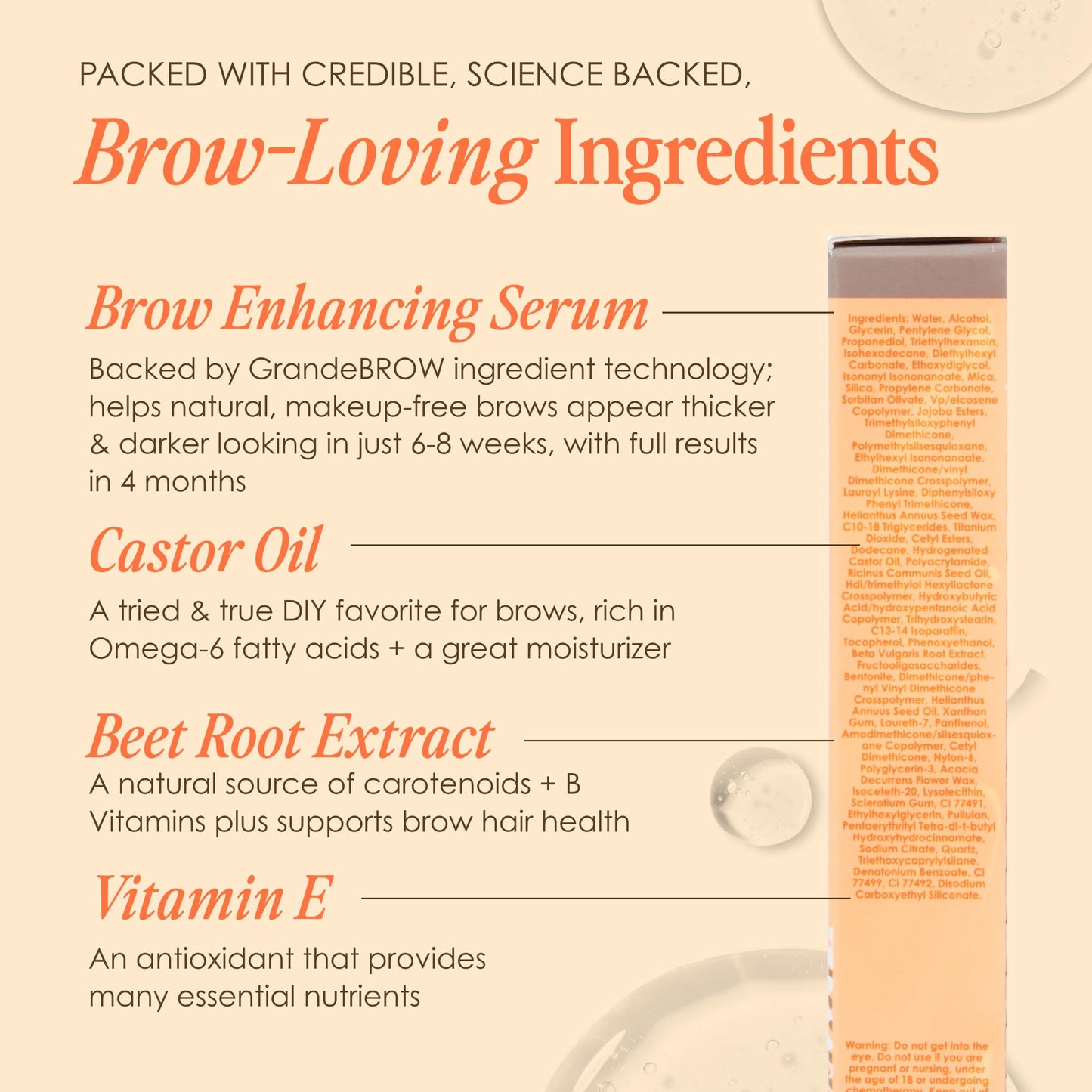 Grande Cosmetics 2-in-1 Tinted Brow Gel + Brow Enhancing Serum, Thick & Darker Brows, Shape & Fill Brows Effortlessly, Auburn, Travel Size