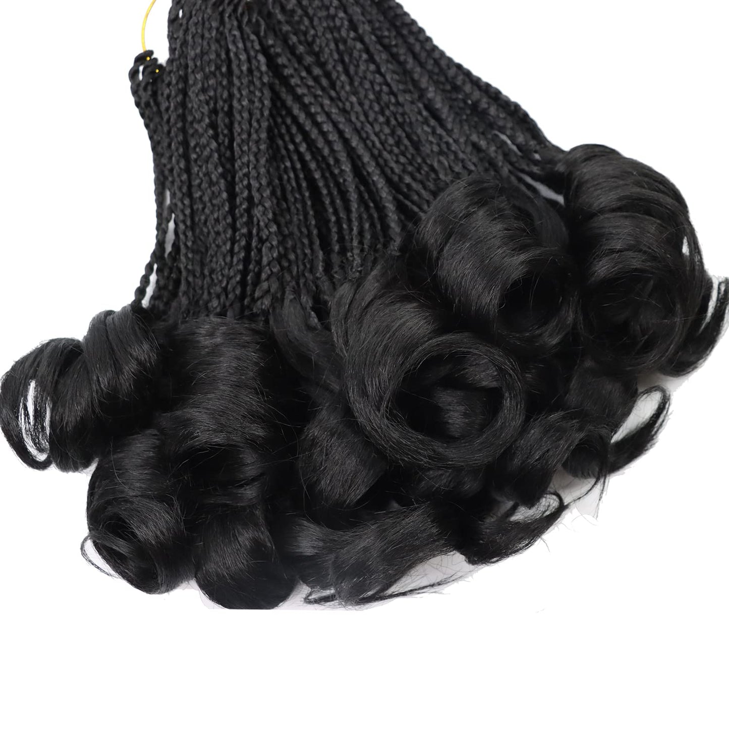Crochet Hair for Women 10 Inch Crochet Braids Box Braids Crochet Hair French Curl Braiding Hair Pre Looped Crochet Hair Short French Curl Crochet Braids with Curly Ends Hair Extensions Braids (1B)
