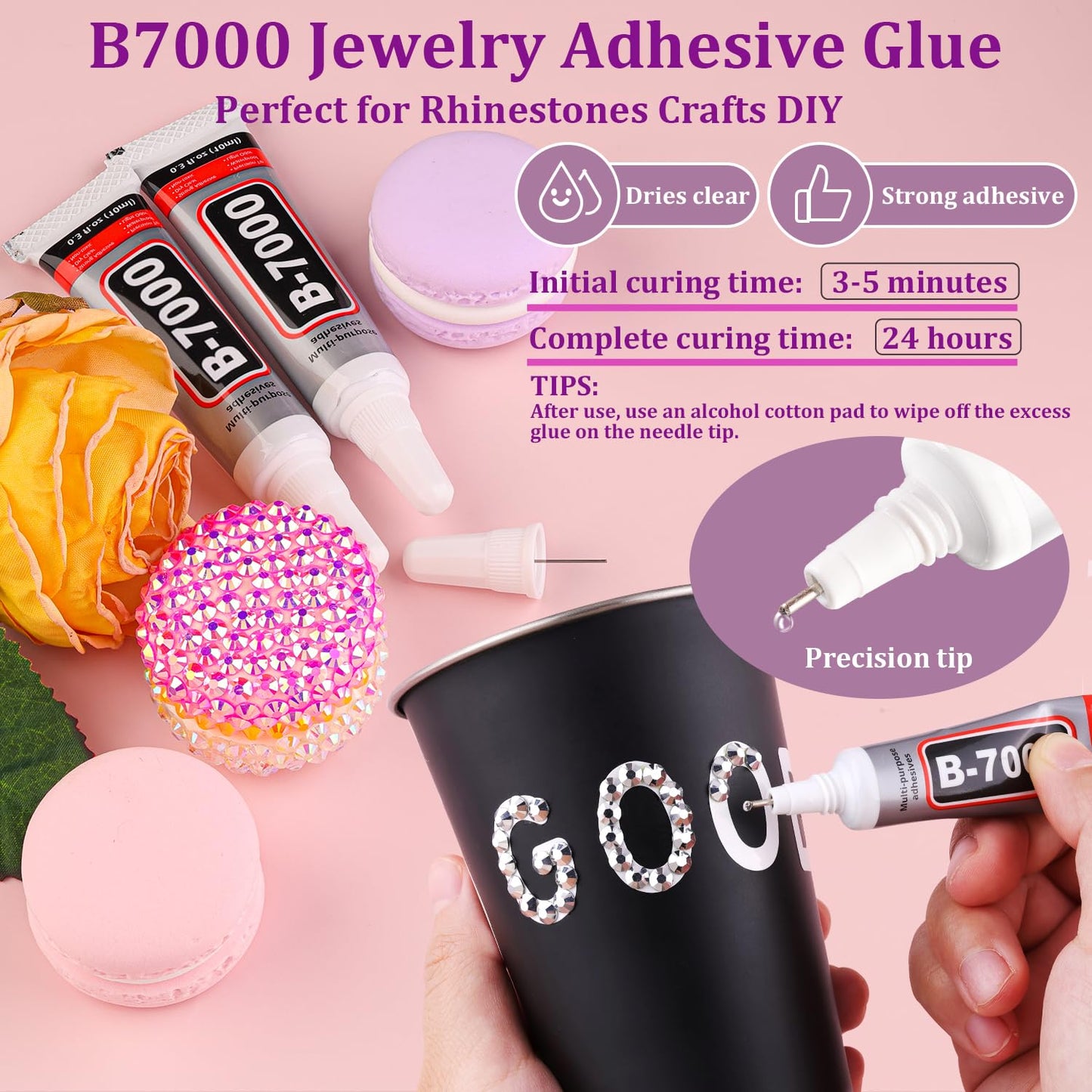 16000Pcs Resin Rhinestones with Tweezers for Crafting, Silver 2-6mm Mixed Sizes Bedazzling Crystal with 3Pcs 10ml B7000 Jewelry Glue for DIY Crafts Clothing Tumblers Shoes Fabric Nail Art