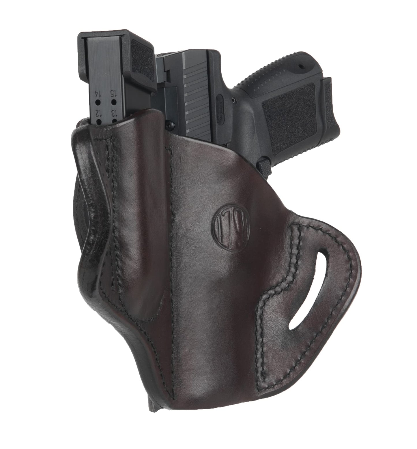 1791 GUNLEATHER P320c Holster, OWB Leather Gun and Mag Belts Holster. Compatible with Sig P320c, P229c, HK VP9sk, HK P2000, HK 45c, and Most compacts with Rails