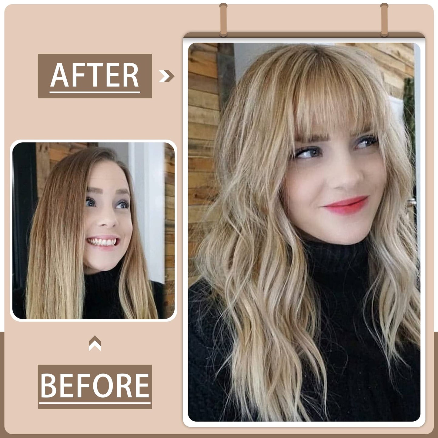 SOFEIYAN Ombre Wig with Bangs Long Curly Wavy Synthetic Wigs for Women Gray Hair Wig Heat Resistant Colorful Natural Wavy Wigs Daily Party Wigs 24 Inches Gray