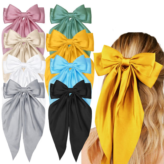 Hair Bows for Women Hair Ribbon Bow Hair Clips with Long Tails Vintage Hair Accessories for Women