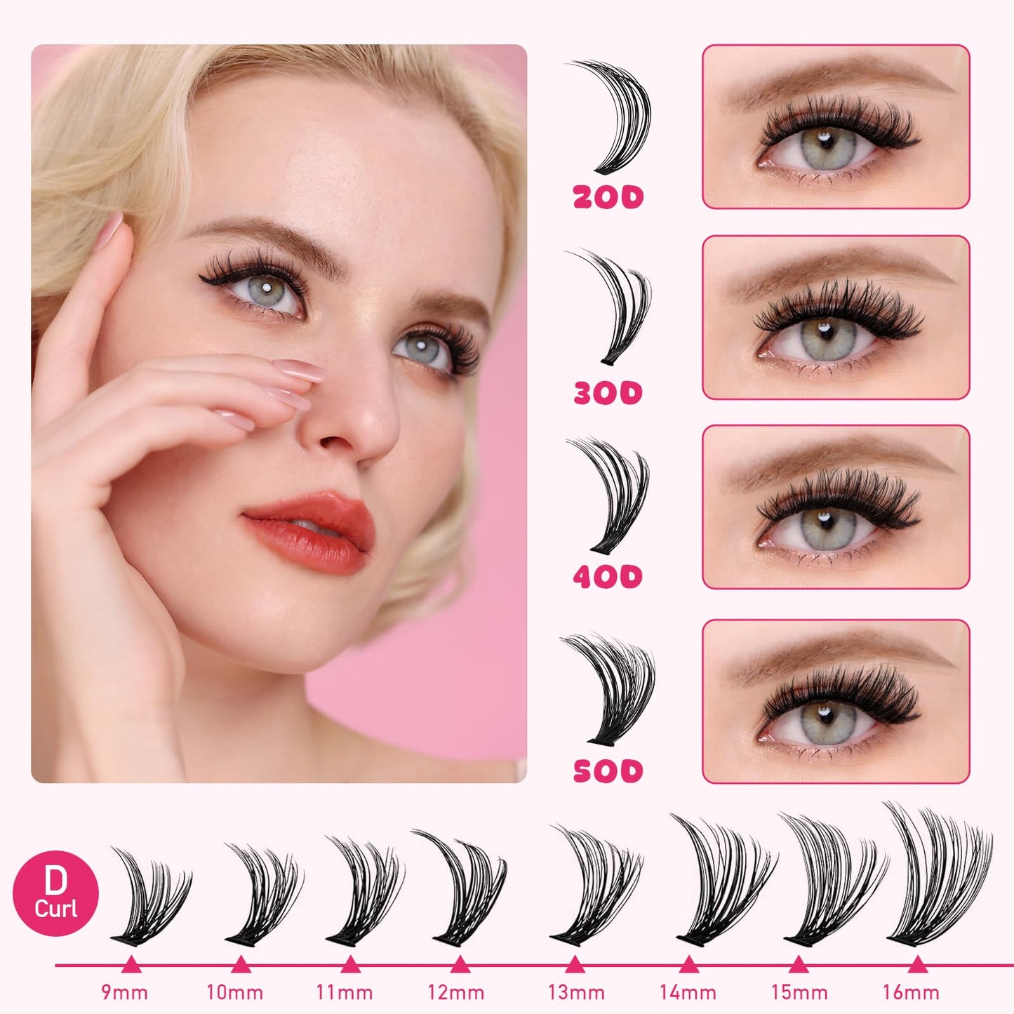 1072 pcs Lash Clusters Kit