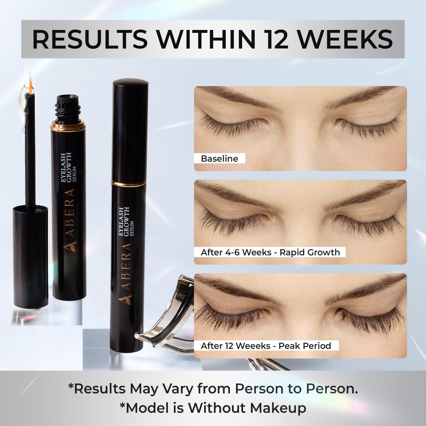 Abera Misan Eyelash Growth Serum (Upgrade Version) - Natural Lash Booster and Lash Enhancer, Regenerating and Nourishing Lashes Longer and Thicker (2. Set of 2 with Gift)
