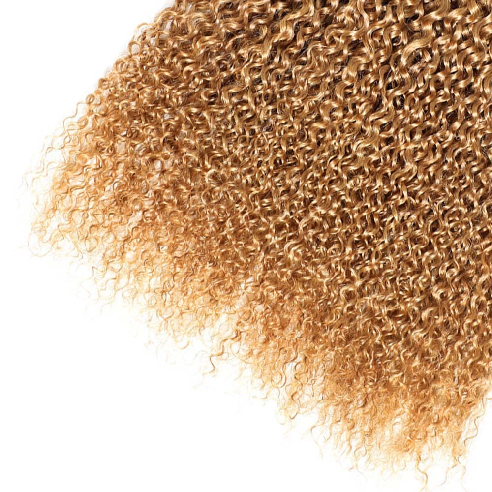 12 14 16 inch Honey Blonde Curly Wave Bundles 1B27 Ombre Bundles Honey Blonde Kinky Curly Human Hari Unprocessed Brazilian Virgin Weave Hair Bundles Blonde Kinky Curly Bundles Human Hair