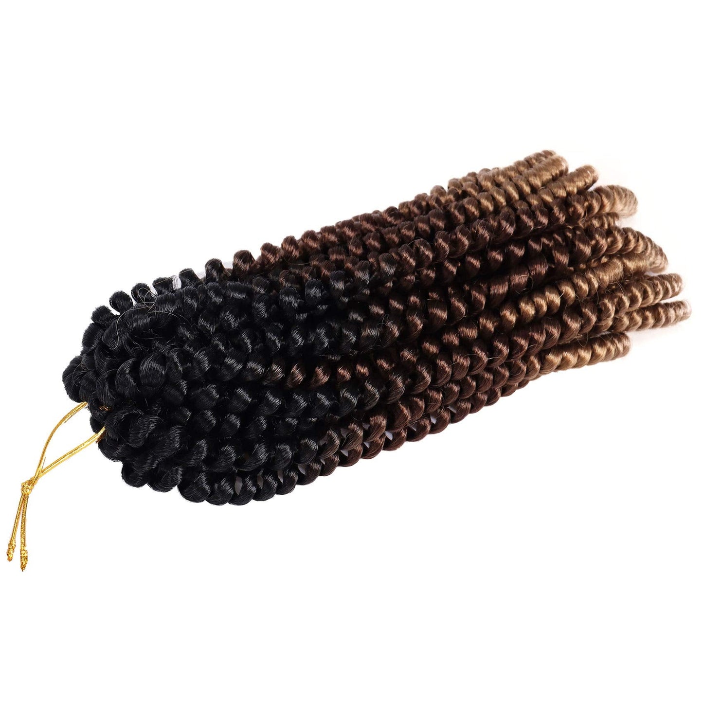 6 Packs Spring Twist Braiding Hair Bomb Twist Hair Synthetic Fiber Fluffy Twist Crochet Braids Low Temperature Hair for Women Braiding Hair(8inch,T1B/30/27)