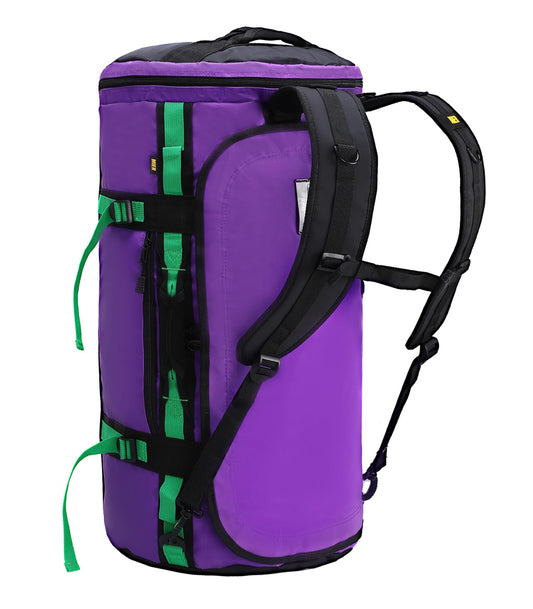MIER Large Duffle Backpack Sports Gym Bag with Shoe Compartment, Heavy Duty and Water Resistant, Purple, 45L