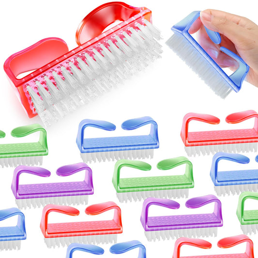 12Pcs Handle Grip Nail Brush, HOFASON Nail Brush for Cleaning Fingernails Manicure Scrub Hand Brushes to Cleaner Under Nails, Nail Cleaning Brush Pedicure Scrubbing tool Use for Foot Toenail Women Men