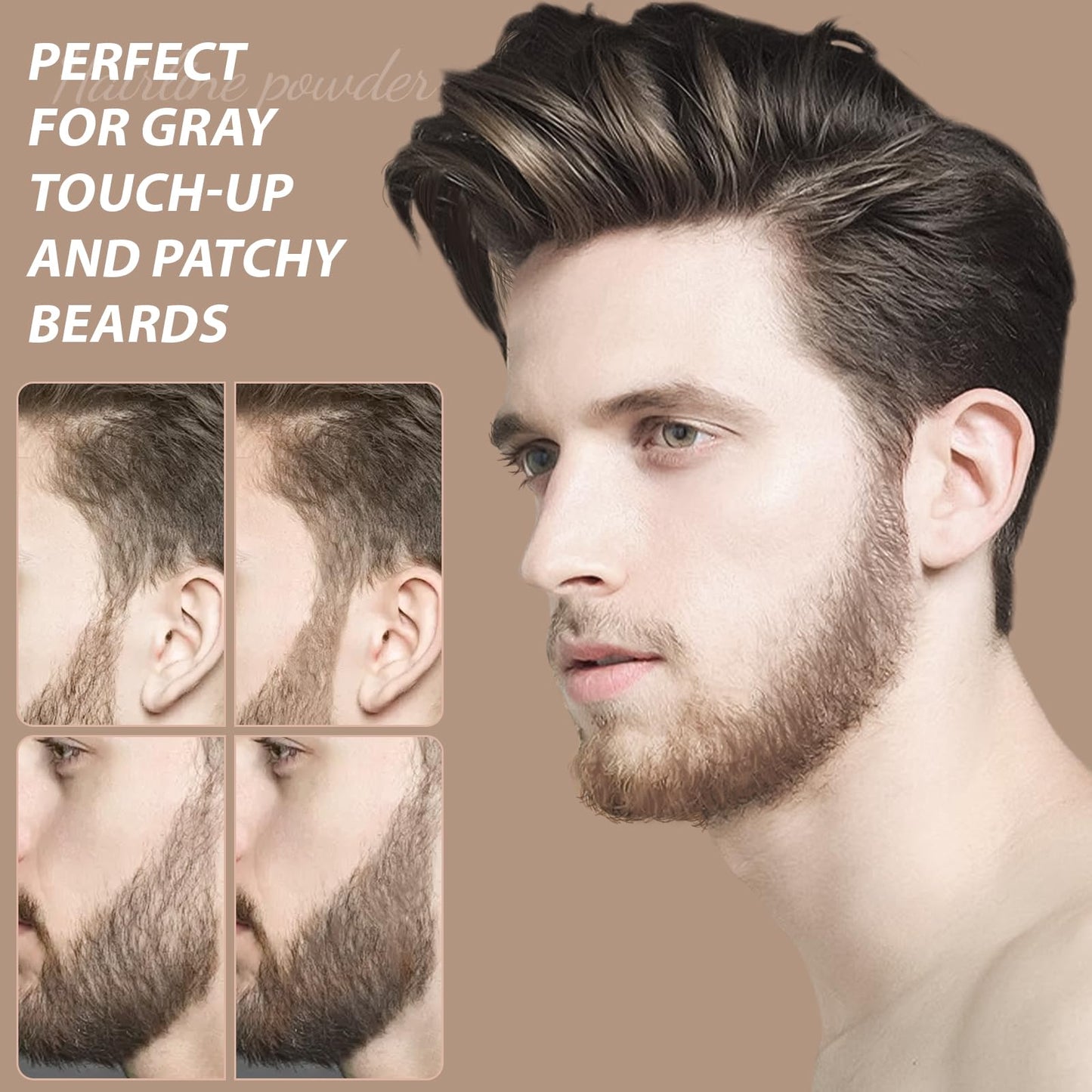2 Pack Hairline Powder for Women and Men, Used to Root Touch Up Hair Color, Thinning and Gray Hair Coverage and Bald Spots Coverage, Light Brown