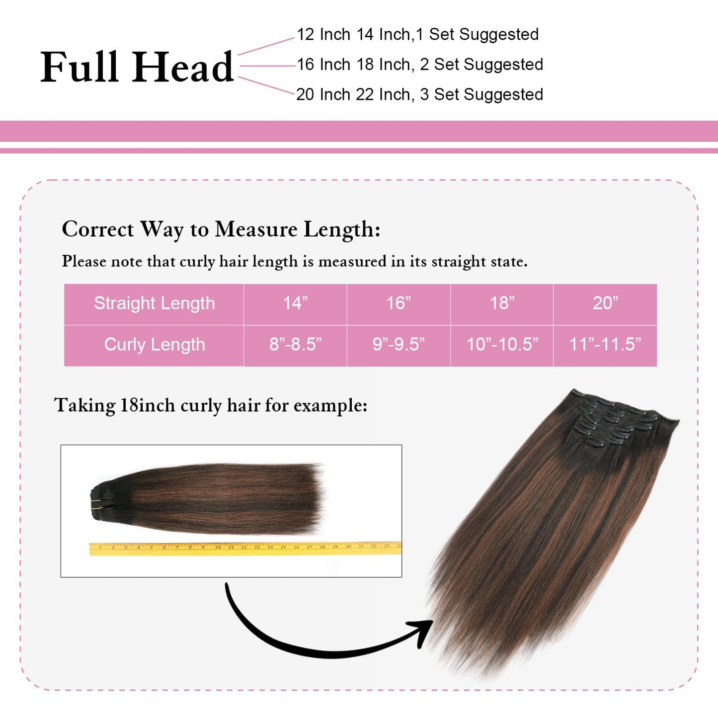 ABH AMAZINGBEAUTY HAIR Yaki Straight Clip in Hair Extensions Real Human Hair Rooted Black Piano Natural Black #1B Mixed With Chocolate Brown #4 Two Tone Light Yaki Clip ins for Black Women 18inch 120G