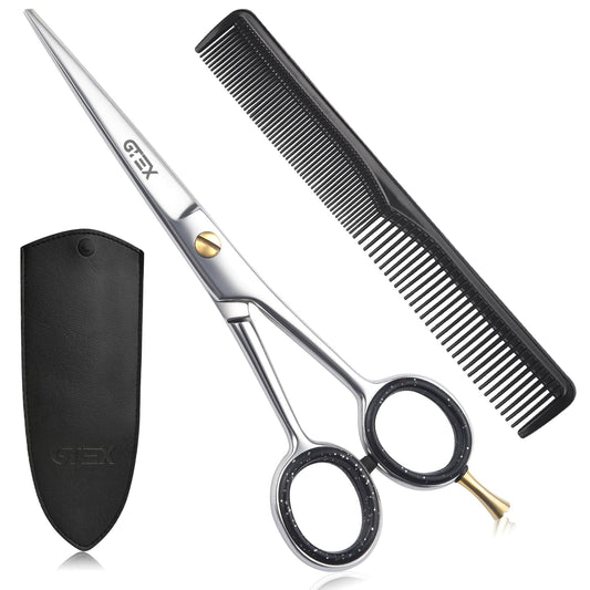 GTEX Hair Scissors, 6.5 inch Professional Hair Cutting Scissors for Women Men Adults - Barber Scissors Hair Shears - Super Sharp Haircut Scissors - Tijeras De Peluqueria Profesional