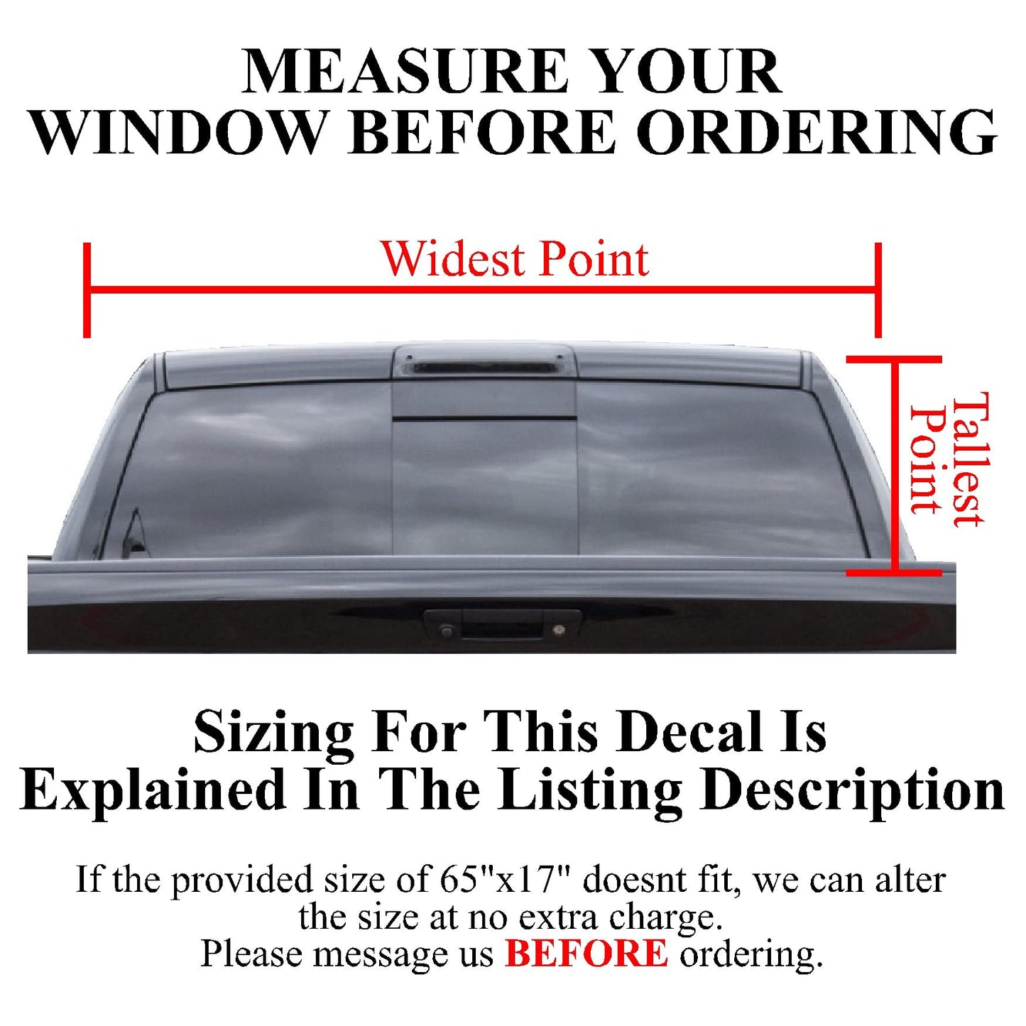 GRAPHIX EXPRESS American Flag Decal, Patriotic Red, White, Blue Vinyl Sticker for Truck Rear Window, Universal See-Through Design, Full Window Coverage, Weatherproof